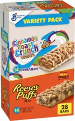 Reese's Puffs Cinnamon Toast Crunch Cereal Treat Bars Variety Pack, 28 ct