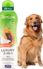 TropiClean 2-in-1 Papaya & Coconut Dog Shampoo and Conditioner 20 oz.