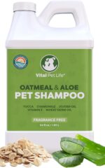 Vital Pet LifeDog Shampoo with Oatmeal, Aloe Vera, Chamomile, Jojoba Oil, 64 oz