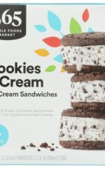 365 Whole Foods Market, Frozen Ice Cream Sandwich Cookies And Cream, 17 Ounce (4 count)